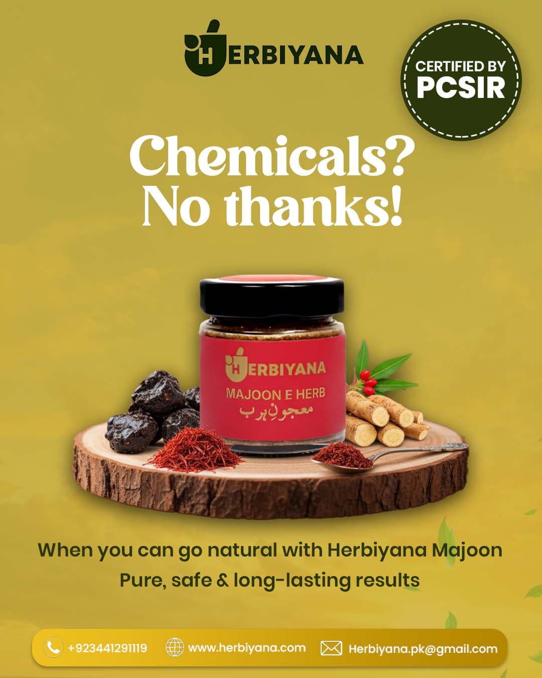 No chemicals in Herbiyana